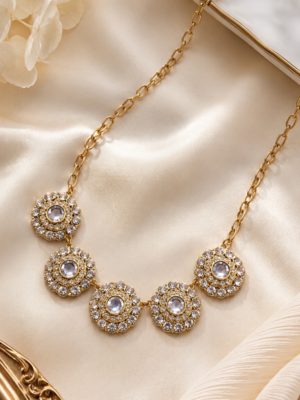 J. Crew Crystal Medallion Necklace